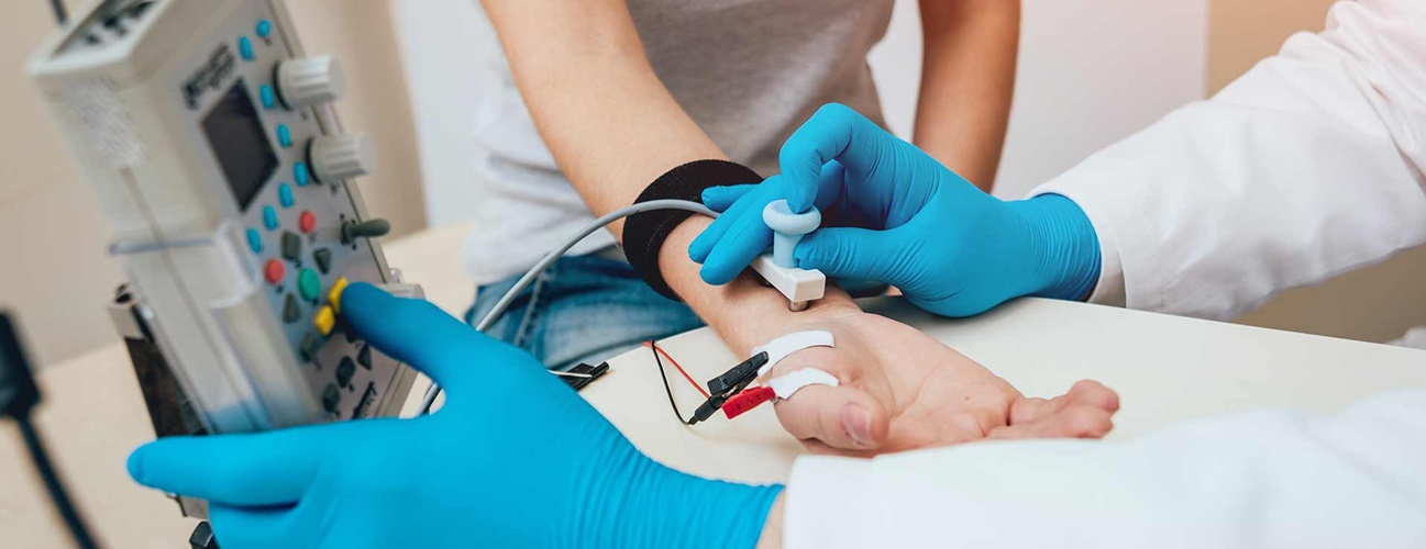 Electromyography (EMG): Electromyography is a diagnostic procedure that evaluates the electrical activity of muscles. Needle electrodes are inserted into specific muscles, and the electrical signals generated during muscle contraction and relaxation are recorded. 