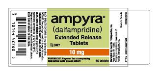 Dalfampridine (Ampyra): Approved in 2010 to improve walking ability of patients with Multiple Sclerosis (MS).