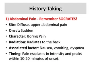 Medical History Review: We begin by conducting a detailed review of the patient's medical history, focusing on factors such as previous pancreatic disorders, family medical history, lifestyle habits (such as diet and alcohol consumption), and medication use. (Understanding the patient's background helps us identify potential risk factors and predispositions.)